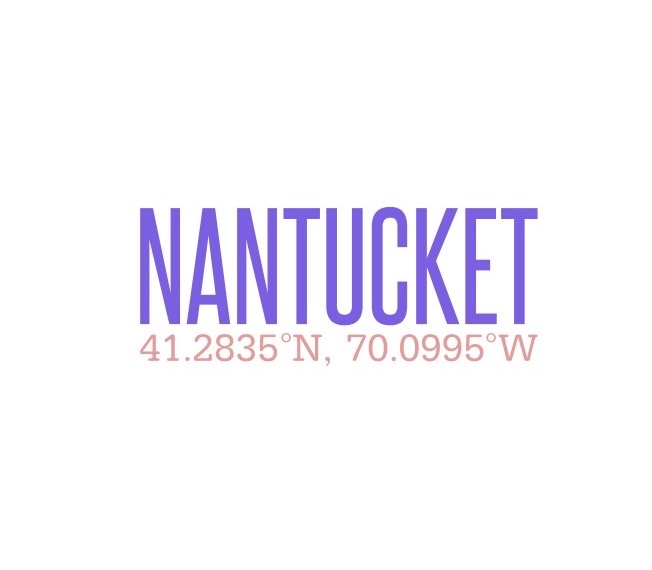 Nantucket Coordinates, Purple and Pink