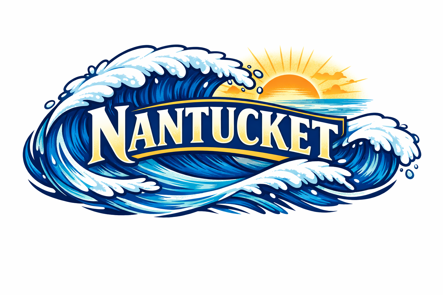 Nantucket Wave vinyl sticker